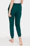 Zivame Soft Terry Fabric Knit Cotton Loungewear Pants - Rain Forest — thumbnail 3